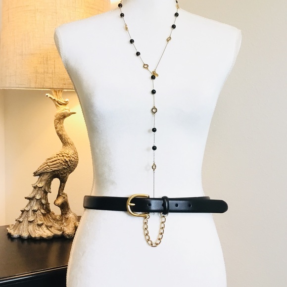 Ralph Lauren Accessories - Ralph Lauren Leather belt w/ chain detail